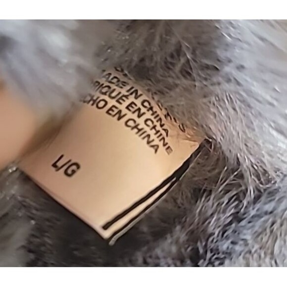 Victoria's Secret Faux Fur Fuzzy Slipper Gray Woman's Size‎ Large - NEW - Picture 10 of 10